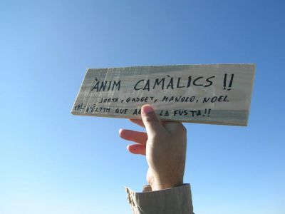 Pujada a Penyes Altes del Moixeró el dia 1/10/2011 quan es feia la cursa dels Cavalls del Vent
